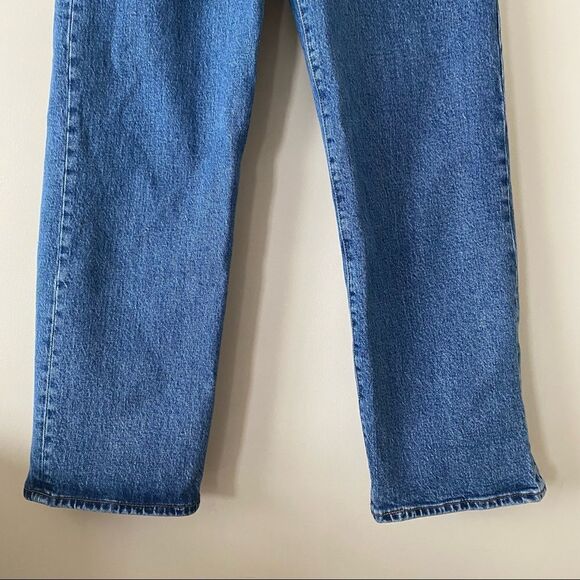 Levi’s-ribcage Straight Joli Thorax Droit Medium Wash Button Fly Jean - Picture 9 of 14